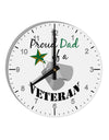 Dad of Veteran 10 InchRound Wall Clock with Numbers-Wall Clock-TooLoud-White-Davson Sales