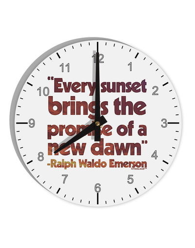 Emerson Sunset Quote 8" Round Wall Clock with Numbers-Wall Clock-TooLoud-Davson Sales