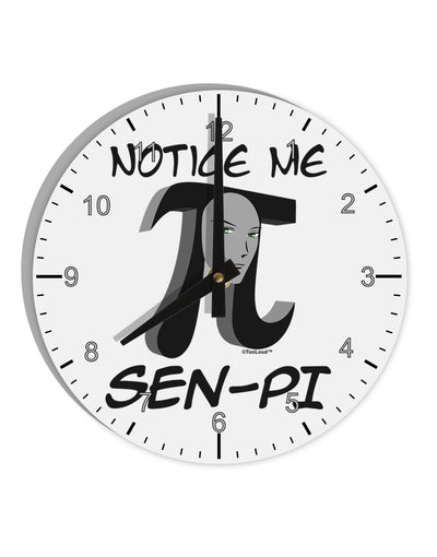 Notice Me Sen-Pi 10 InchRound Wall Clock with Numbers-Wall Clock-TooLoud-White-Davson Sales