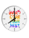 Hardcore Feminist - Rainbow 10 InchRound Wall Clock with Numbers-Wall Clock-TooLoud-White-Davson Sales