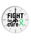 Fight for the Cure - Light Green Ribbon Celiac Disease 10 InchRound Wall Clock with Numbers-Wall Clock-TooLoud-White-Davson Sales