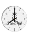 I Said Yes - Diamond Ring 10 InchRound Wall Clock with Numbers-Wall Clock-TooLoud-White-Davson Sales