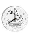 Personalized Mr and Mr -Name- Established -Date- Design 10 InchRound Wall Clock with Numbers-Wall Clock-TooLoud-White-Davson Sales