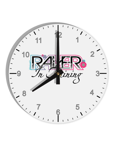 Matching Raver - In Training 10 InchRound Wall Clock with Numbers-Wall Clock-TooLoud-White-Davson Sales