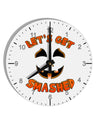 Let's Get Smashed Pumpkin 10 InchRound Wall Clock with Numbers by TooLoud-Wall Clock-TooLoud-White-Davson Sales