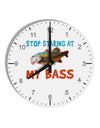 Stop Staring At My Bass 10 InchRound Wall Clock with Numbers-Wall Clock-TooLoud-White-Davson Sales