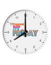 Thank God It's Friday Mixed Drink 10 InchRound Wall Clock with Numbers-Wall Clock-TooLoud-White-Davson Sales