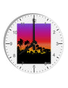 Palm Trees and Sunset Design 10 InchRound Wall Clock with Numbers by TooLoud-Wall Clock-TooLoud-White-Davson Sales