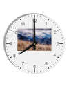 Pikes Peak CO Mountains 10 InchRound Wall Clock with Numbers by TooLoud-Wall Clock-TooLoud-White-Davson Sales