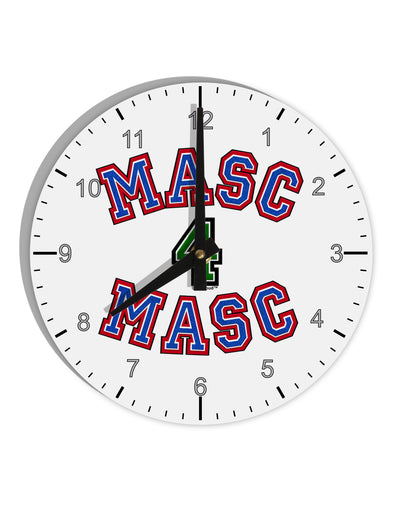 Masc 4 Masc College Stud 10 InchRound Wall Clock with Numbers by TooLoud-Wall Clock-TooLoud-White-Davson Sales