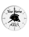 Personalized Cabin 5 Ares 10 InchRound Wall Clock with Numbers by TooLoud-Wall Clock-TooLoud-White-Davson Sales