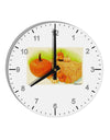 Fall Pumpkin Scene 10 InchRound Wall Clock with Numbers-Wall Clock-TooLoud-White-Davson Sales