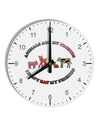 I Don't Eat My Friends 10 InchRound Wall Clock with Numbers-Wall Clock-TooLoud-White-Davson Sales