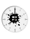 Equal Paint Splatter 10 InchRound Wall Clock with Numbers by TooLoud-Wall Clock-TooLoud-White-Davson Sales