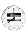 American Flag Galaxy 10 InchRound Wall Clock with Numbers by TooLoud-Wall Clock-TooLoud-White-Davson Sales