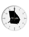 Georgia - United States Shape 10 InchRound Wall Clock with Numbers-Wall Clock-TooLoud-White-Davson Sales