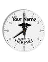 Personalized Cabin 11 Hermes 10 InchRound Wall Clock with Numbers by TooLoud-Wall Clock-TooLoud-White-Davson Sales