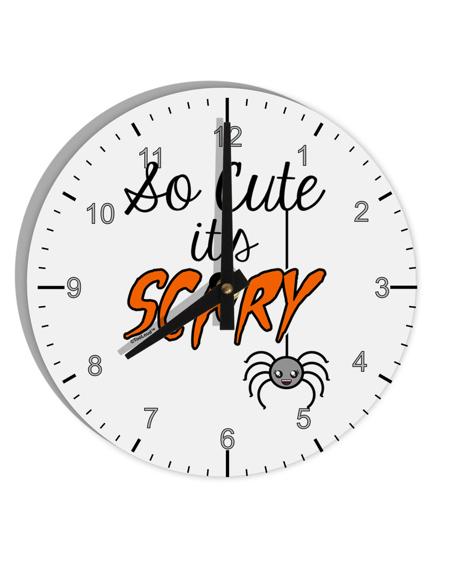 So Cute It's Scary 10 InchRound Wall Clock with Numbers by TooLoud-Wall Clock-TooLoud-White-Davson Sales