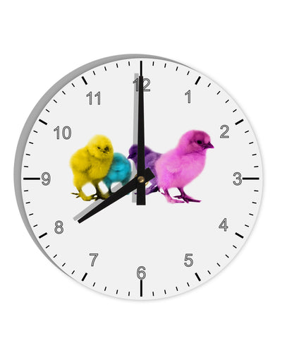 Real Life Peepers 10 InchRound Wall Clock with Numbers-Wall Clock-TooLoud-White-Davson Sales