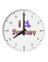 I Love Fantasy 10 InchRound Wall Clock with Numbers-Wall Clock-TooLoud-White-Davson Sales