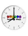 Autism Awareness Month - Colorful Puzzle Pieces 10 InchRound Wall Clock with Numbers by TooLoud-Wall Clock-TooLoud-White-Davson Sales