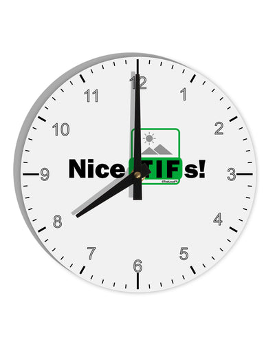 Nice Tifs 10 InchRound Wall Clock with Numbers by TooLoud-Wall Clock-TooLoud-White-Davson Sales