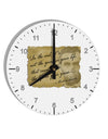 The Life In Your Years Lincoln 10 InchRound Wall Clock with Numbers by TooLoud-Wall Clock-TooLoud-White-Davson Sales