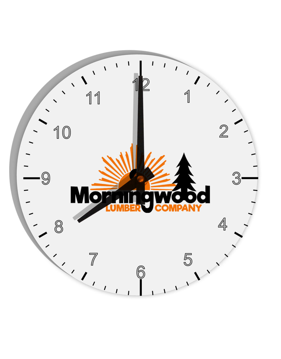 Morningwood Company Funny 10 InchRound Wall Clock with Numbers by TooLoud-Wall Clock-TooLoud-White-Davson Sales