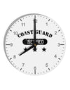 Retired Coast Guard 10 InchRound Wall Clock with Numbers by TooLoud-Wall Clock-TooLoud-White-Davson Sales