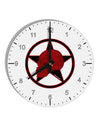 Blood Red Skull 10 InchRound Wall Clock with Numbers by TooLoud-Wall Clock-TooLoud-White-Davson Sales