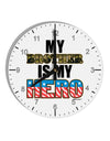 My Brother is My Hero - Armed Forces 10 InchRound Wall Clock with Numbers by TooLoud-Wall Clock-TooLoud-White-Davson Sales