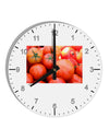 Buy Local Produce Tomatoes 10 InchRound Wall Clock with Numbers-Wall Clock-TooLoud-White-Davson Sales