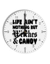 Witches and Candy 10 InchRound Wall Clock with Numbers-Wall Clock-TooLoud-White-Davson Sales