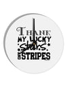 Thank My Lucky Stars and Stripes 10 InchRound Wall Clock by TooLoud-Wall Clock-TooLoud-White-Davson Sales