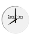 Data Nerd 10 InchRound Wall Clock by TooLoud-Wall Clock-TooLoud-White-Davson Sales