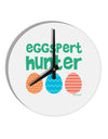 Eggspert Hunter - Easter - Green 10 InchRound Wall Clock by TooLoud-Wall Clock-TooLoud-White-Davson Sales