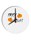 Trick or Treat Pumpkins 10 InchRound Wall Clock-Wall Clock-TooLoud-White-Davson Sales