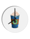 Happy Hanukkah Latte Cup 10 InchRound Wall Clock-Wall Clock-TooLoud-White-Davson Sales