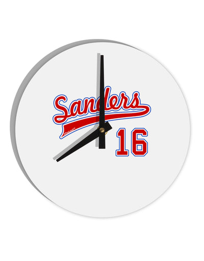 Sanders Jersey 16 10 InchRound Wall Clock-Wall Clock-TooLoud-White-Davson Sales