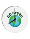 Go Green - Planet Earth 10 InchRound Wall Clock-Wall Clock-TooLoud-White-Davson Sales