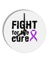 Fight for the Cure - Purple Ribbon Crohn’s Disease 10 InchRound Wall Clock-Wall Clock-TooLoud-White-Davson Sales