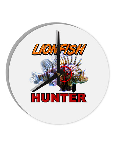 Lionfish Hunter 10 InchRound Wall Clock-Wall Clock-TooLoud-White-Davson Sales