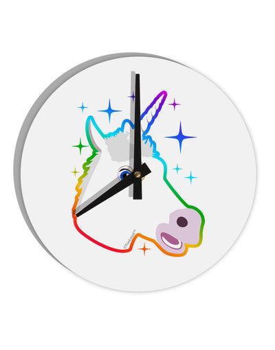 Magical Rainbow Sparkle Unicorn 10 InchRound Wall Clock-Wall Clock-TooLoud-White-Davson Sales