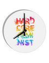 Hardcore Feminist - Rainbow 10 InchRound Wall Clock-Wall Clock-TooLoud-White-Davson Sales