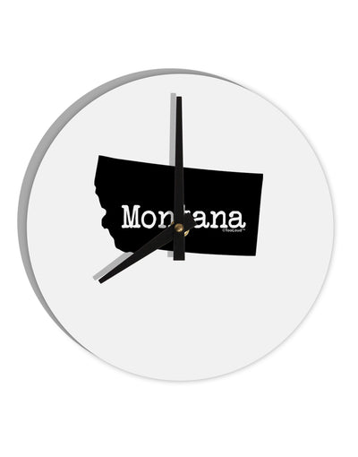 Montana - United States Shape 10 InchRound Wall Clock by TooLoud-Wall Clock-TooLoud-White-Davson Sales