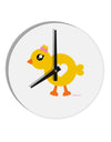 Cute Chick with Bow 10 InchRound Wall Clock by TooLoud-Wall Clock-TooLoud-White-Davson Sales