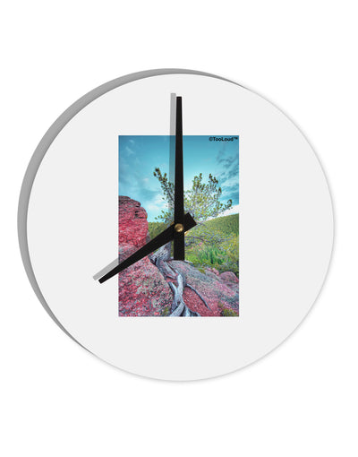 CO Cliffside Tree 10 InchRound Wall Clock-Wall Clock-TooLoud-White-Davson Sales