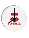 Ohio Football 10 InchRound Wall Clock by TooLoud-Wall Clock-TooLoud-White-Davson Sales