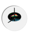 Colorful Swordfish Watercolor 10 InchRound Wall Clock-Wall Clock-TooLoud-White-Davson Sales