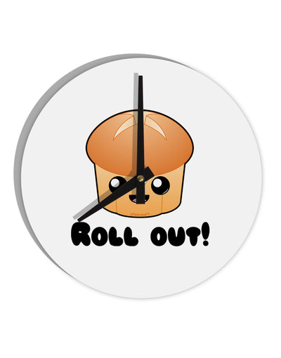 Roll Out Cute Roll 10 InchRound Wall Clock-Wall Clock-TooLoud-White-Davson Sales